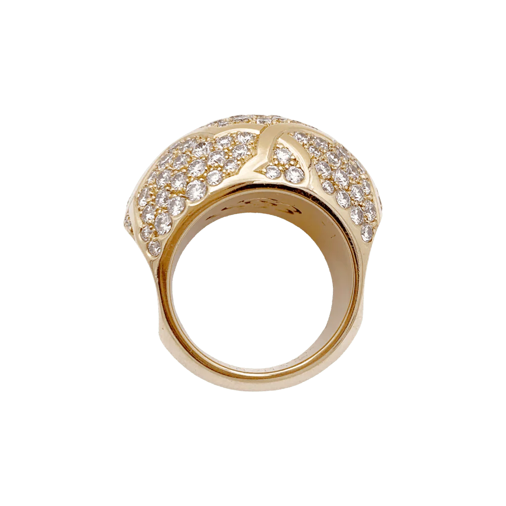 Bague Dôme CHANEL "Profil de Camélia" en or jaune et diamants - Image 7