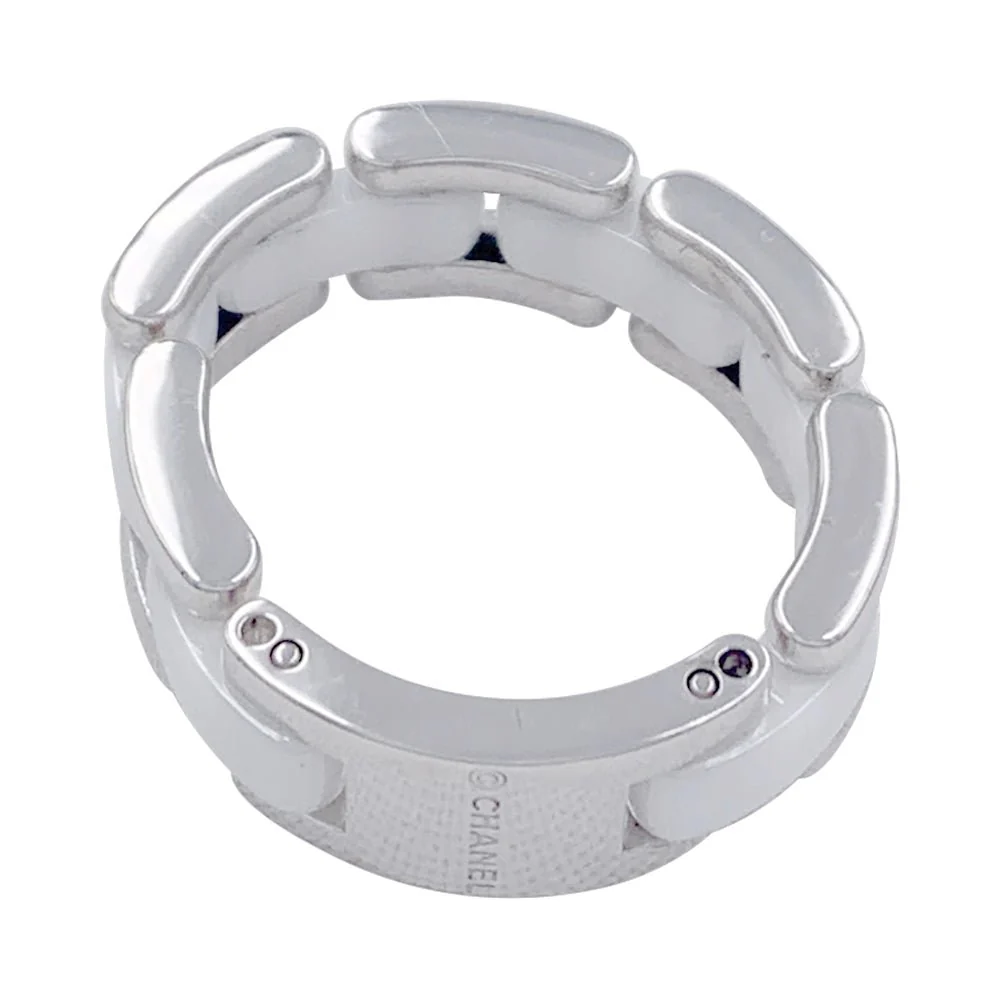 Bague Chanel, "Ultra", or blanc, céramique - Image 5