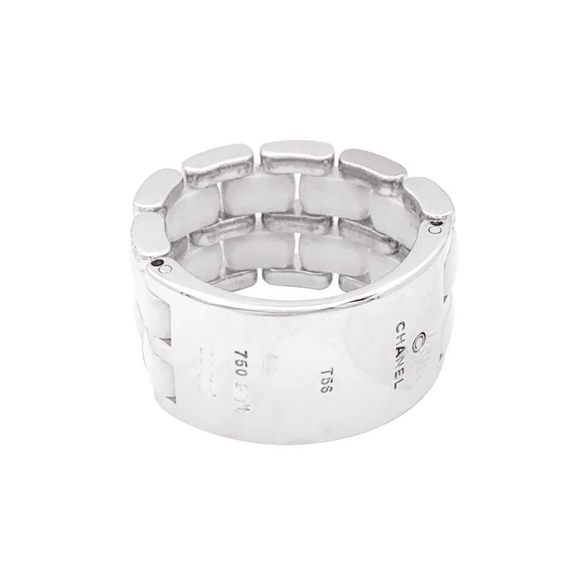 Bague CHANEL "Ultra", or blanc, céramique blanche et diamants - Image 4