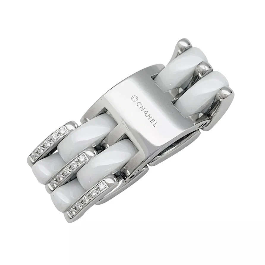 Bague Chanel, "Ultra", or blanc, céramique blanche et diamants. - Image 4