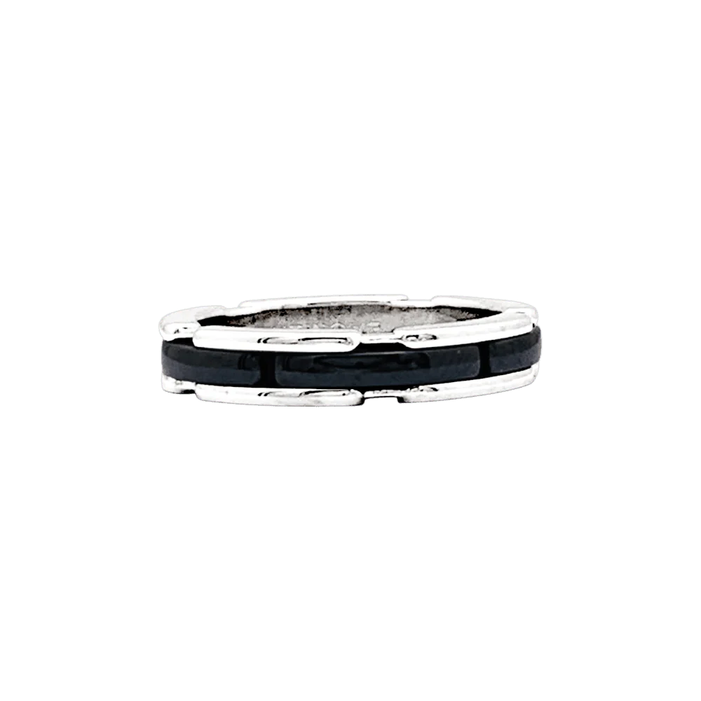 Bague Alliance CHANEL "Ultra" en or blanc et céramique
