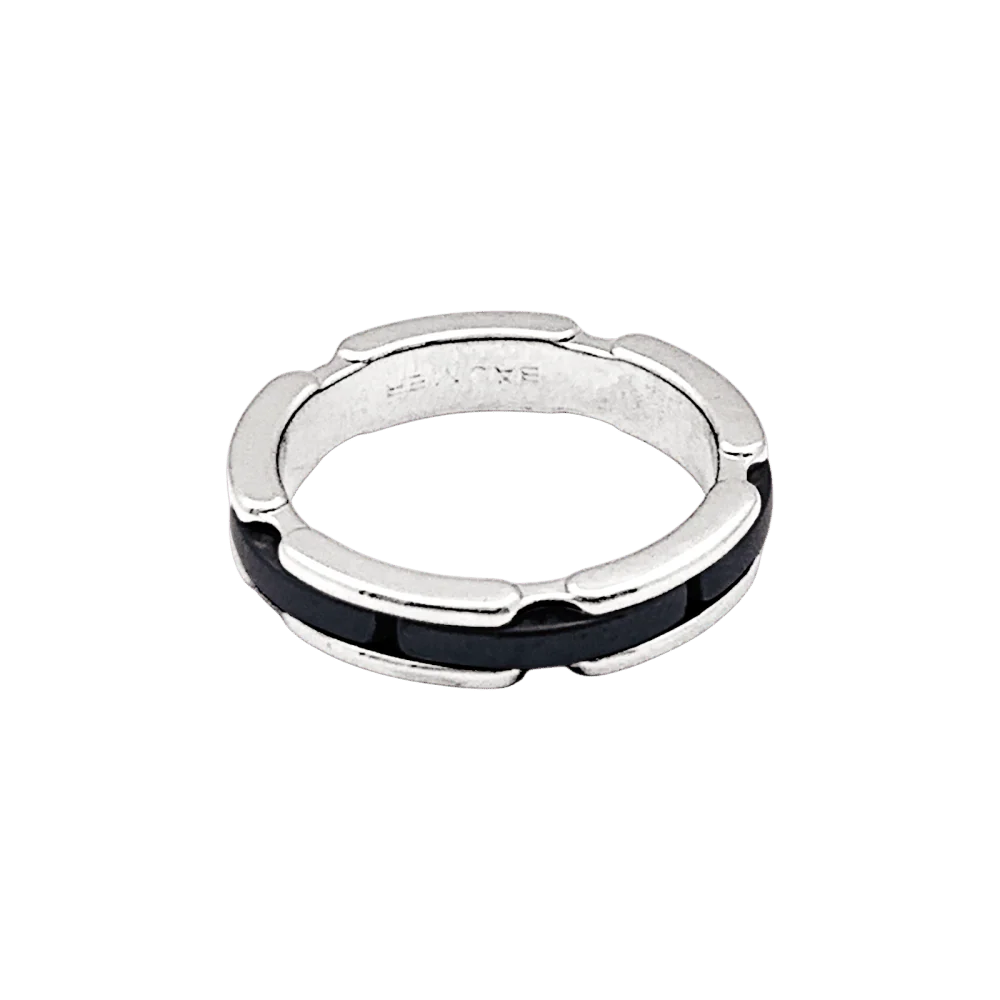 Bague Alliance CHANEL "Ultra" en or blanc et céramique - Image 3