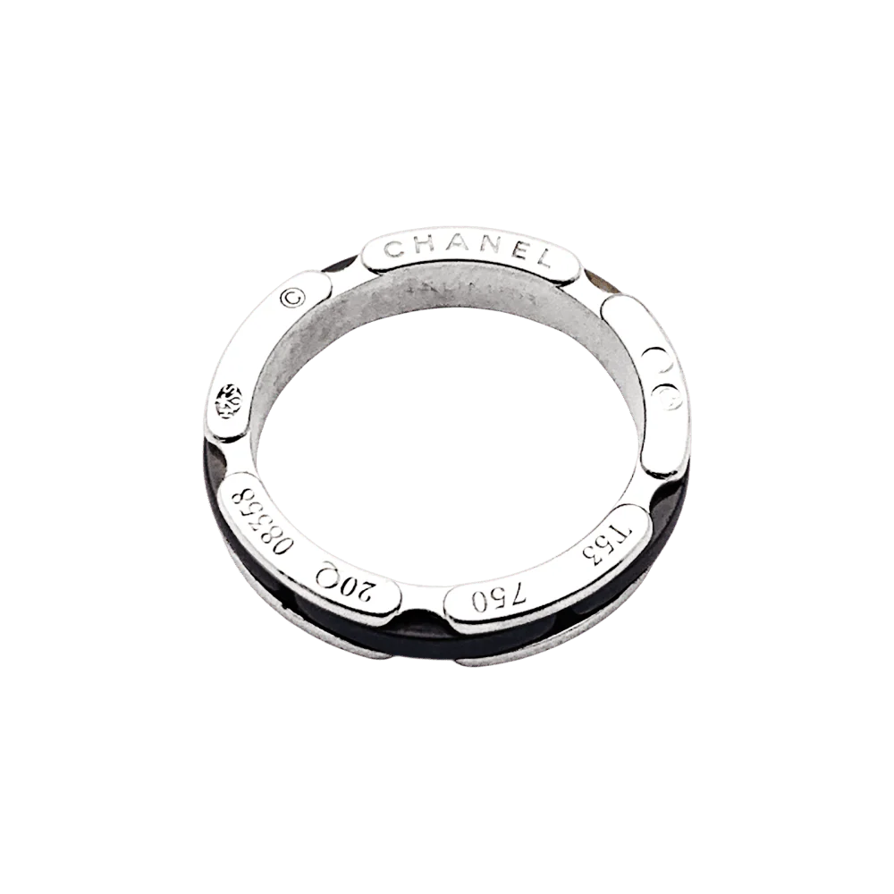 Bague Alliance CHANEL "Ultra" en or blanc et céramique - Image 4