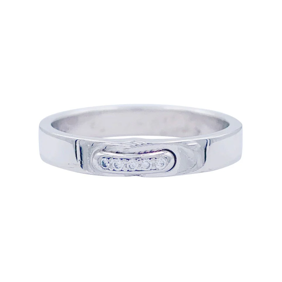 Bague Chaumet , "Alliance Liens Evidence", platine, diamants