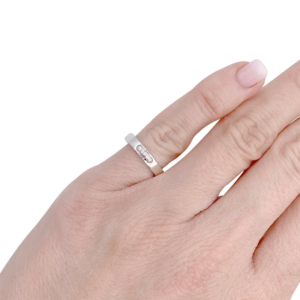 Bague Chaumet , "Alliance Liens Evidence", platine, diamants - Image 6