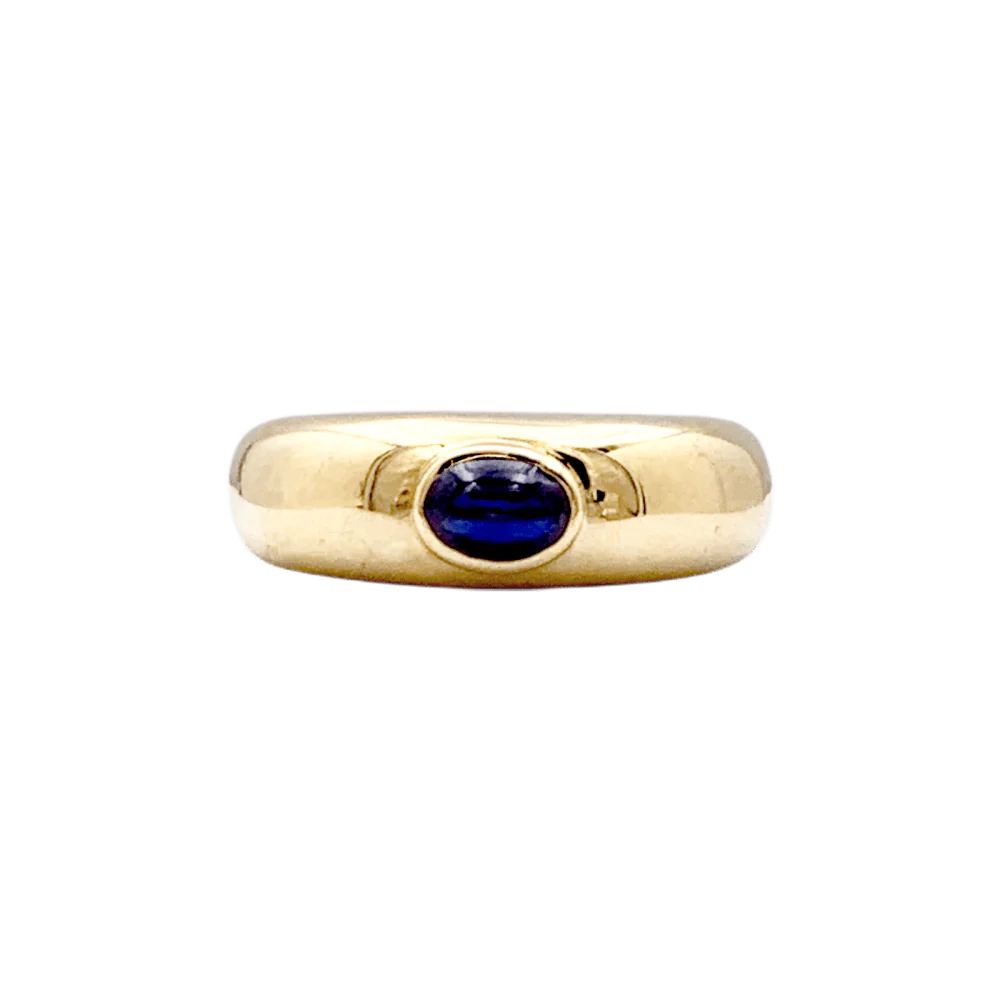 Bague Jonc CHAUMET "Anneau" en or jaune et saphir