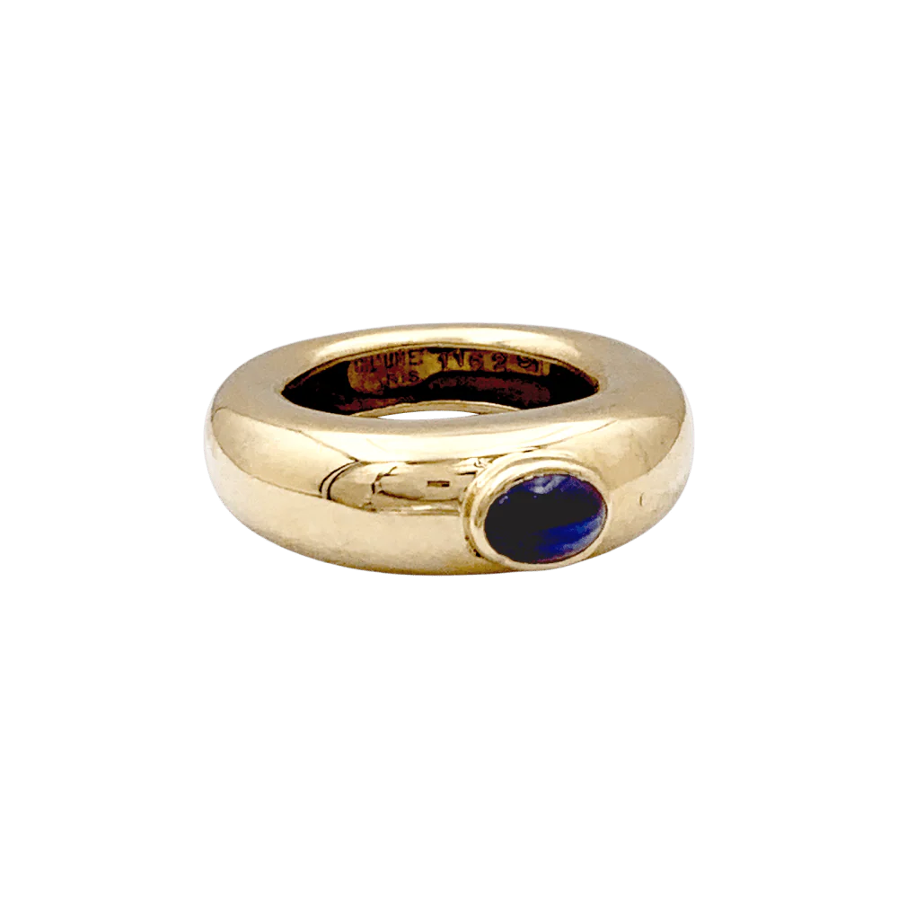 Bague Jonc CHAUMET "Anneau" en or jaune et saphir - Image 5