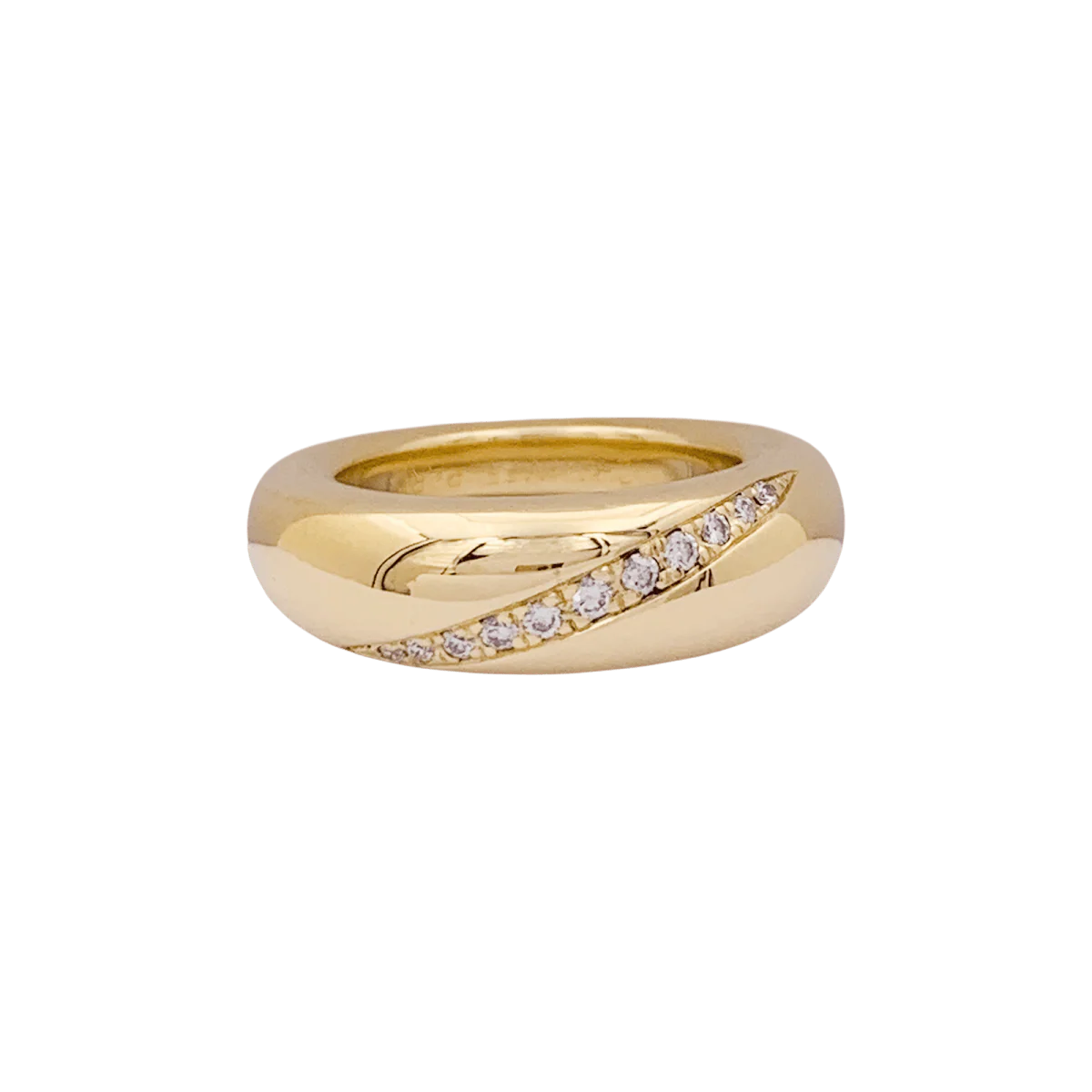 Bague Chaumet "Anneau" or jaune, diamants.