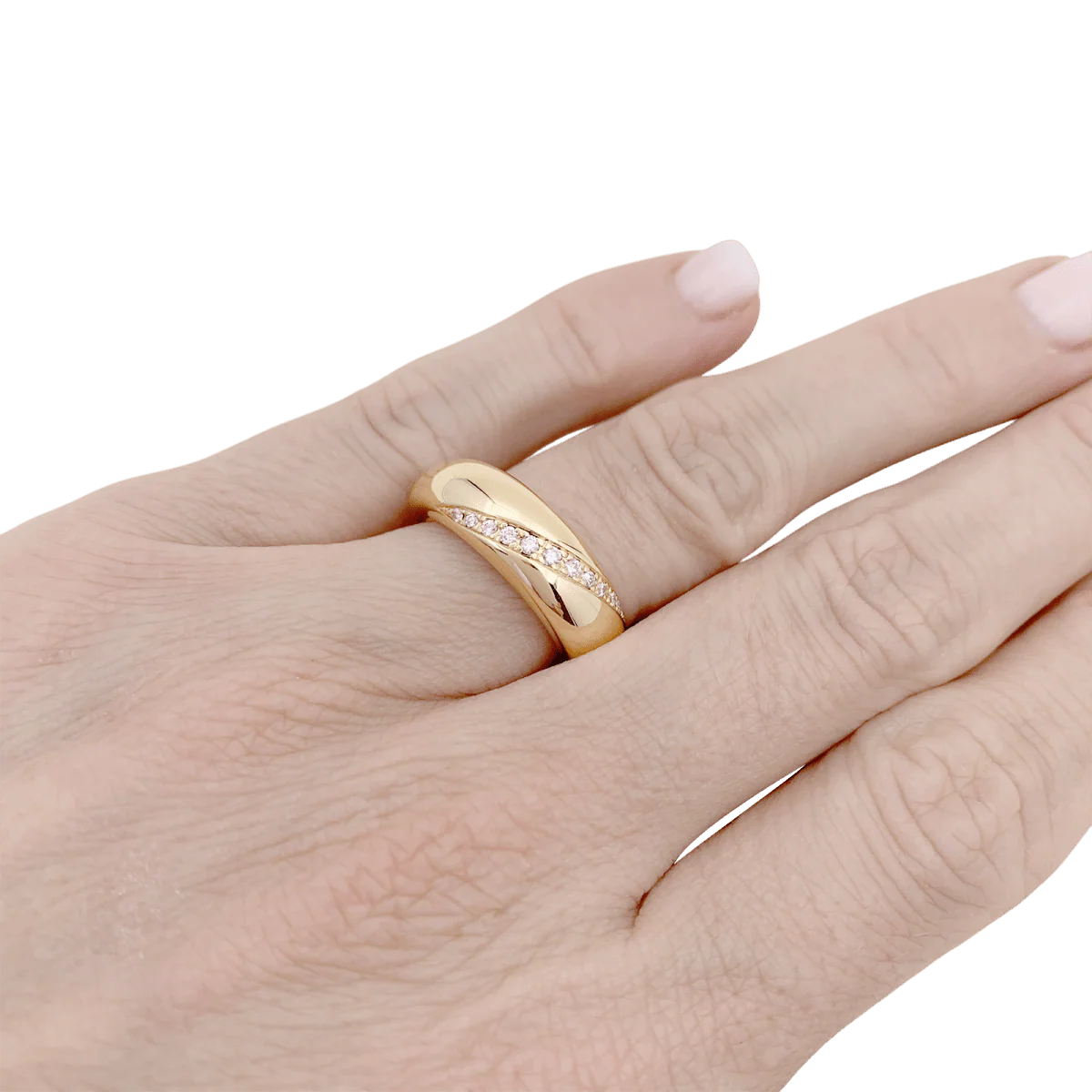 Bague Chaumet "Anneau" or jaune, diamants. - Image 2
