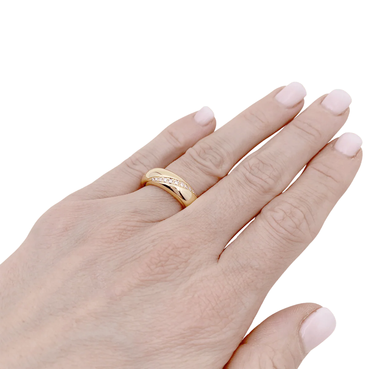 Bague Chaumet "Anneau" or jaune, diamants. - Image 6