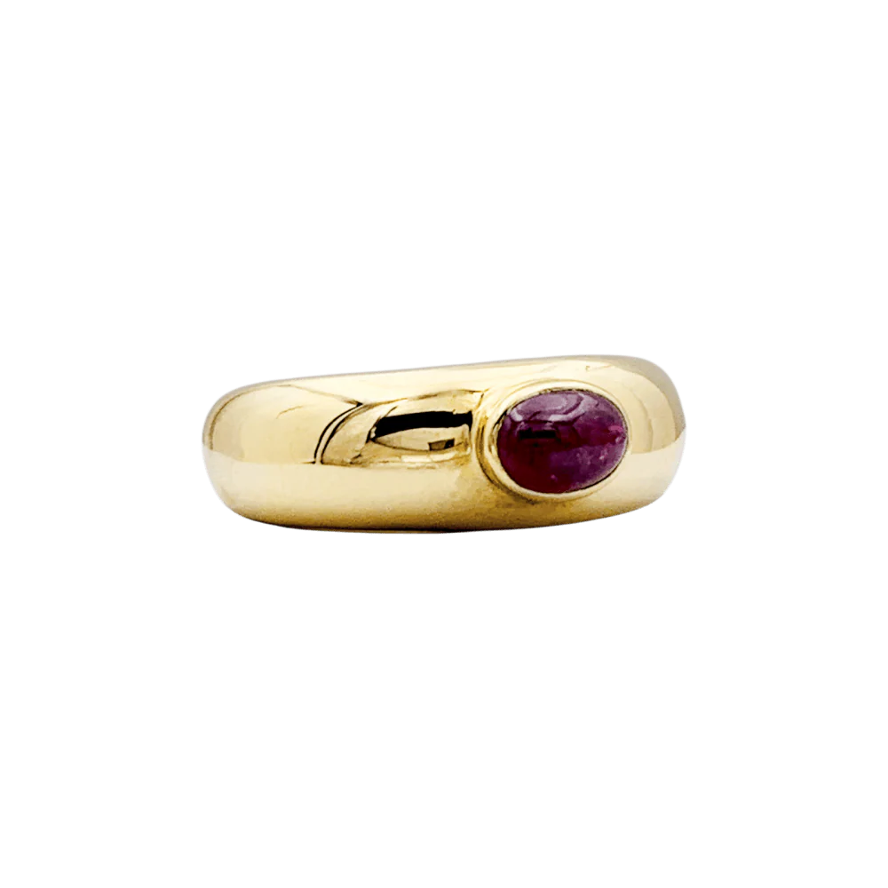 Bague Jonc CHAUMET "Anneau" en or jaune et rubis - Image 5