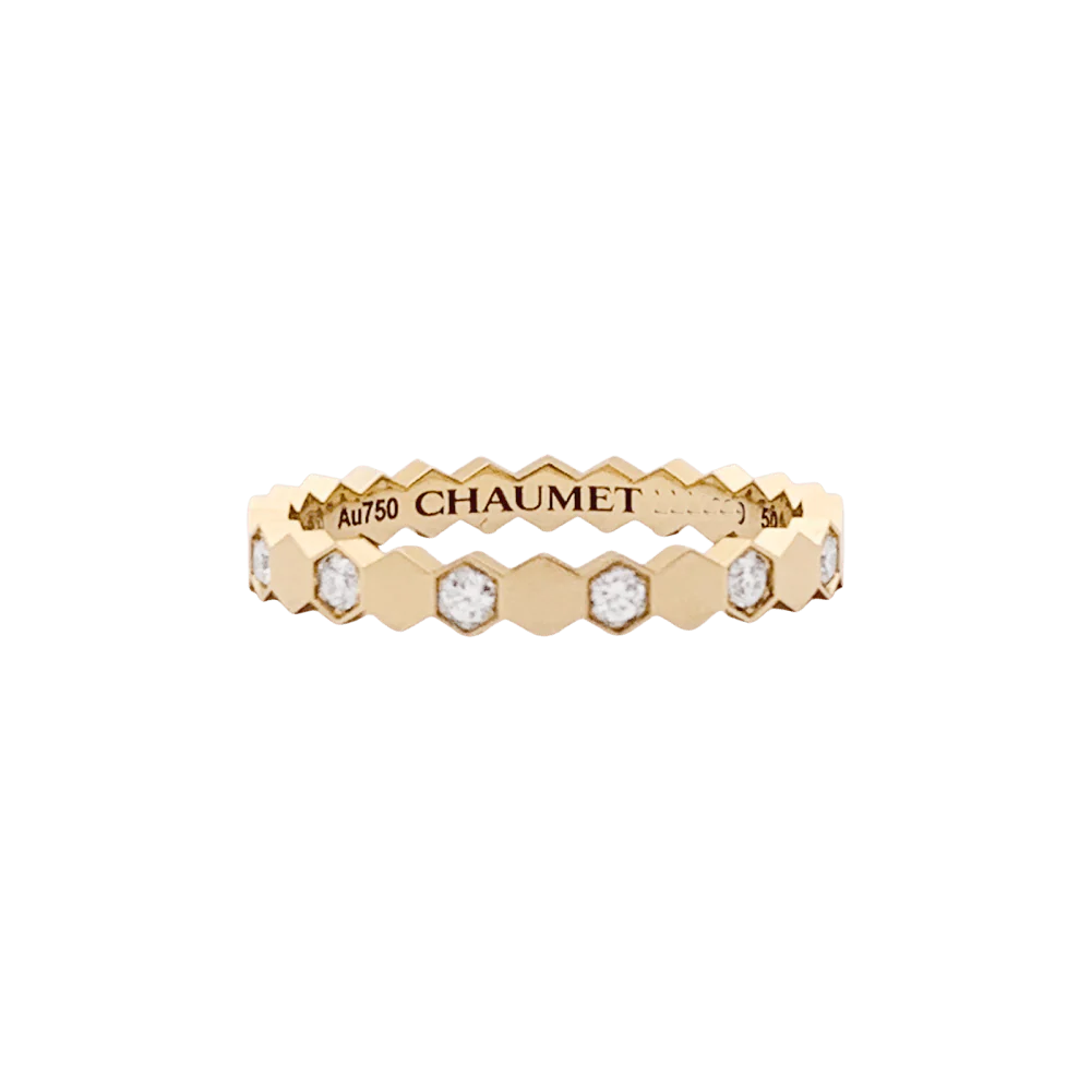 Bague Alliance CHAUMET "Bee" en or rose et diamants