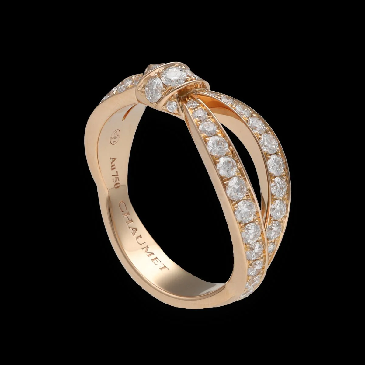 Bague Jarretière CHAUMET en or et diamants - Image 3