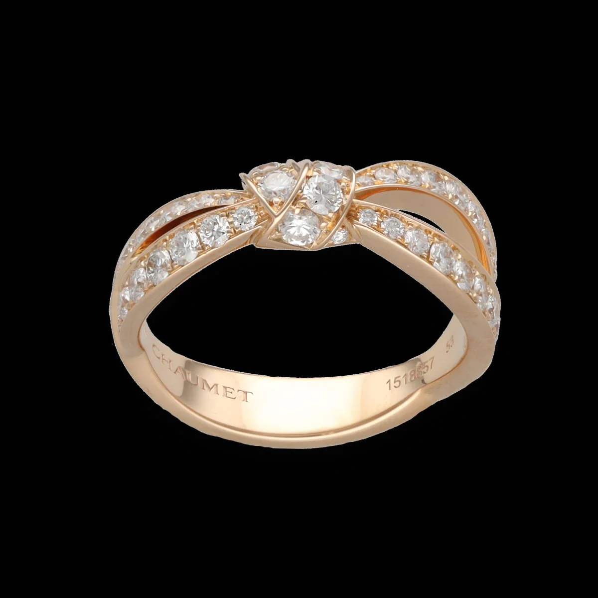 Bague Jarretière CHAUMET en or et diamants - Image 5