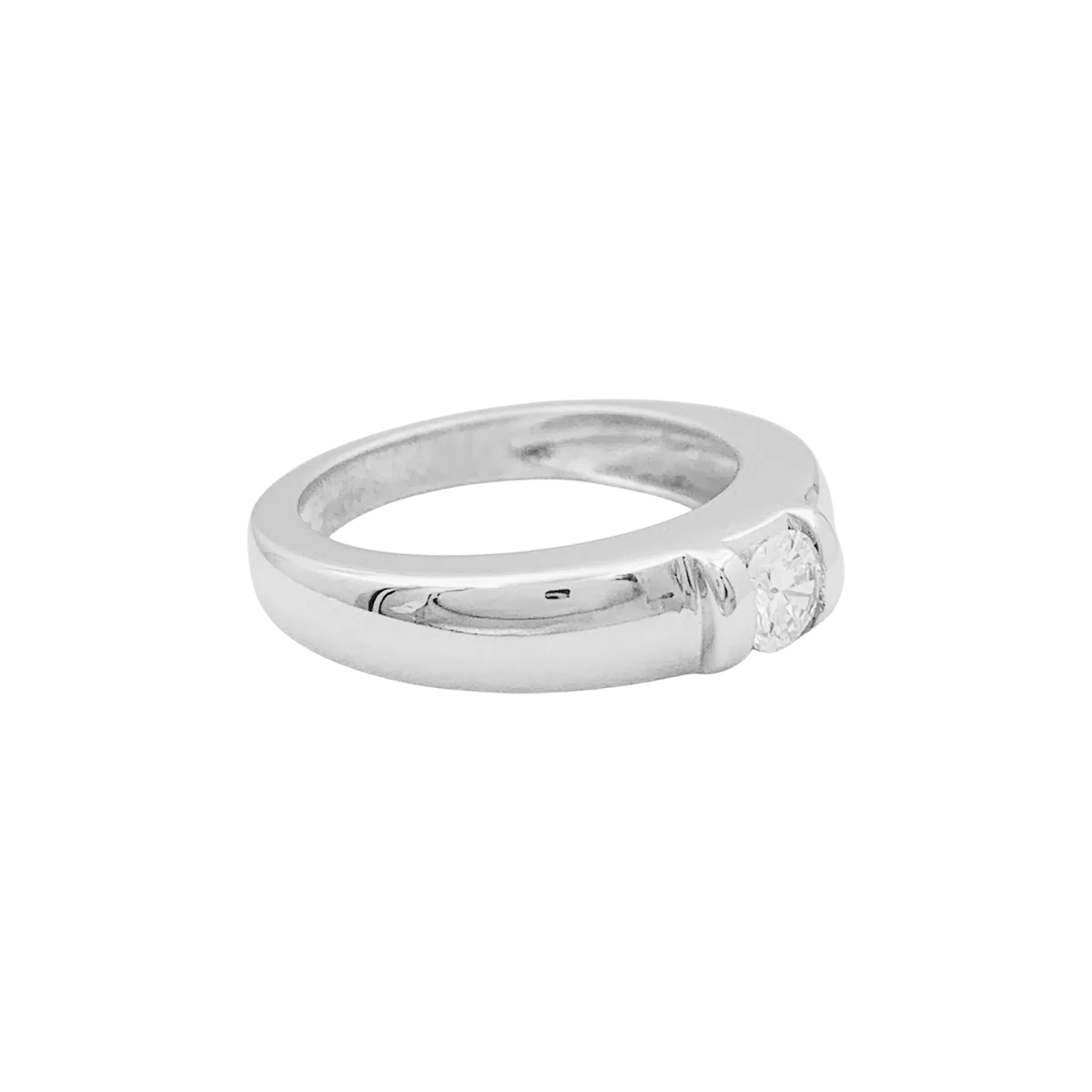 Bague Jonc CHAUMET "Gioia" en or blanc diamant - Image 4