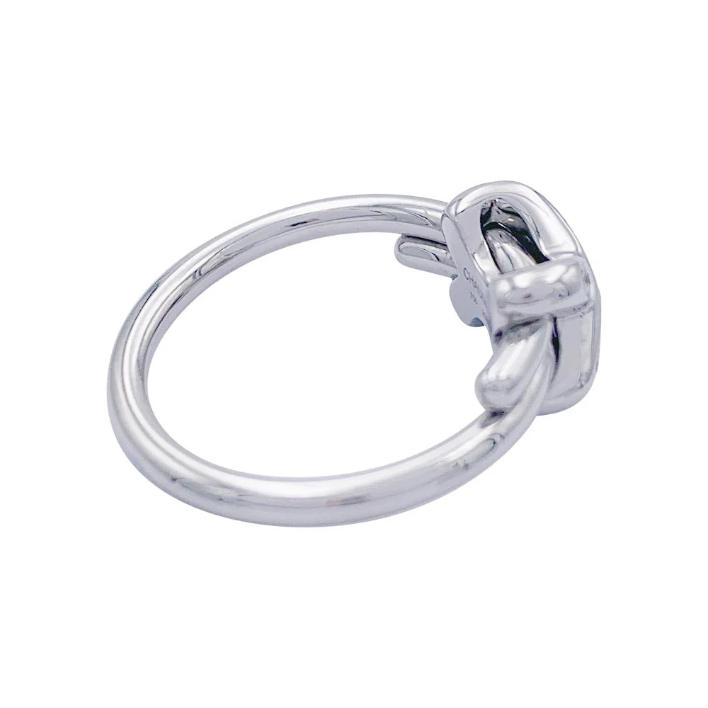 Bague CHAUMET "Jeux de Liens" en or blanc et diamants - Image 3