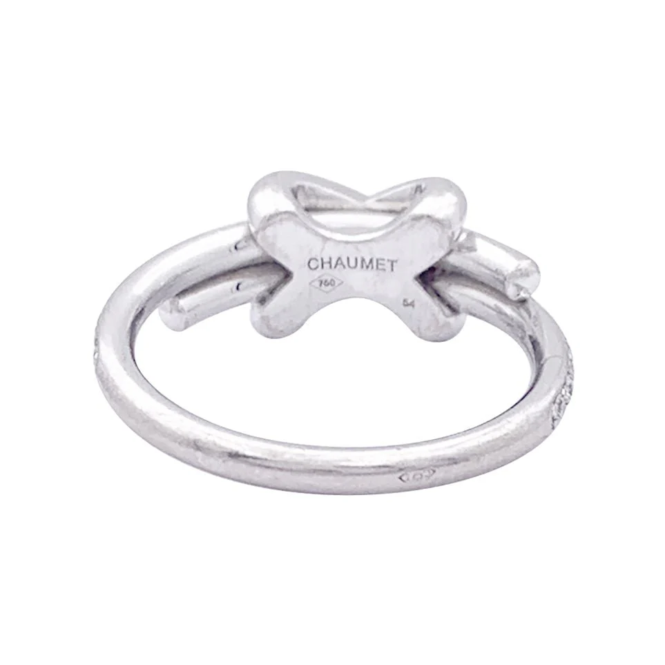 Bague Chaumet "Jeux de Liens" or blanc, diamants. - Image 2