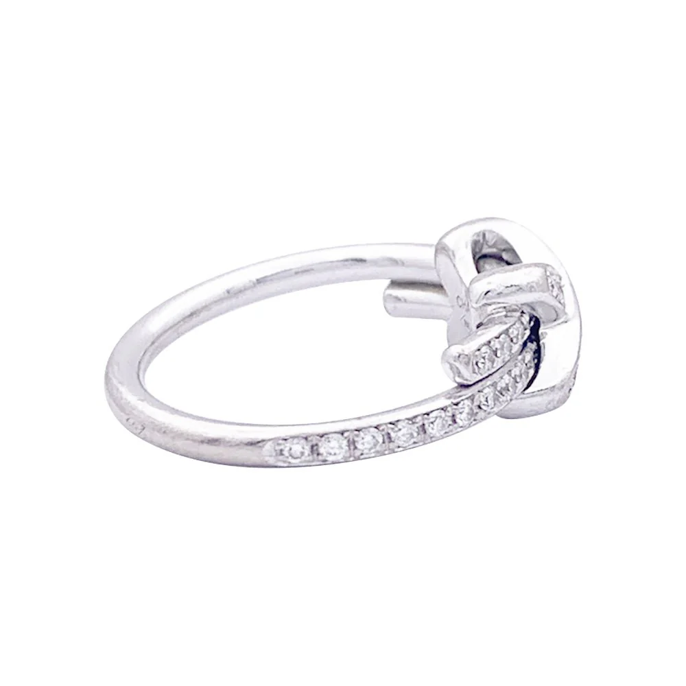 Bague Chaumet "Jeux de Liens" or blanc, diamants. - Image 3