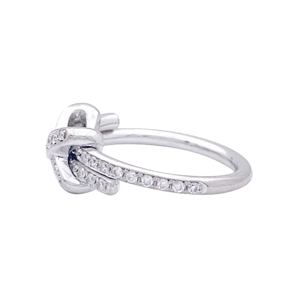 Bague Chaumet "Jeux de Liens" or blanc, diamants. - Image 4