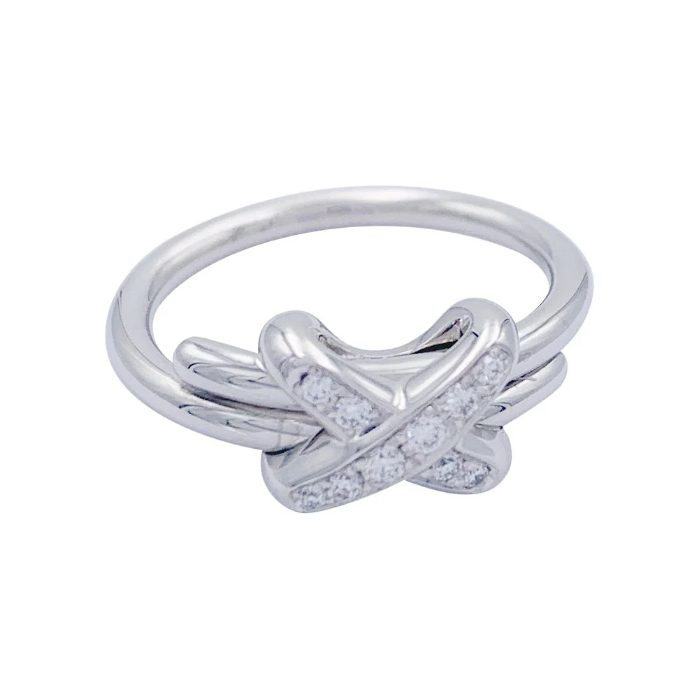 Bague Chaumet, "Jeux de Liens", or blanc, diamants - Image 5