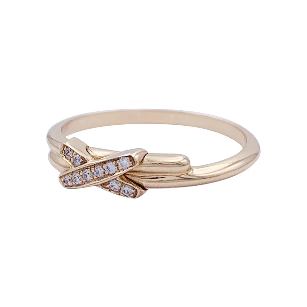 Bague CHAUMET, "Jeux de Liens" en or rose et diamants. - Image 2