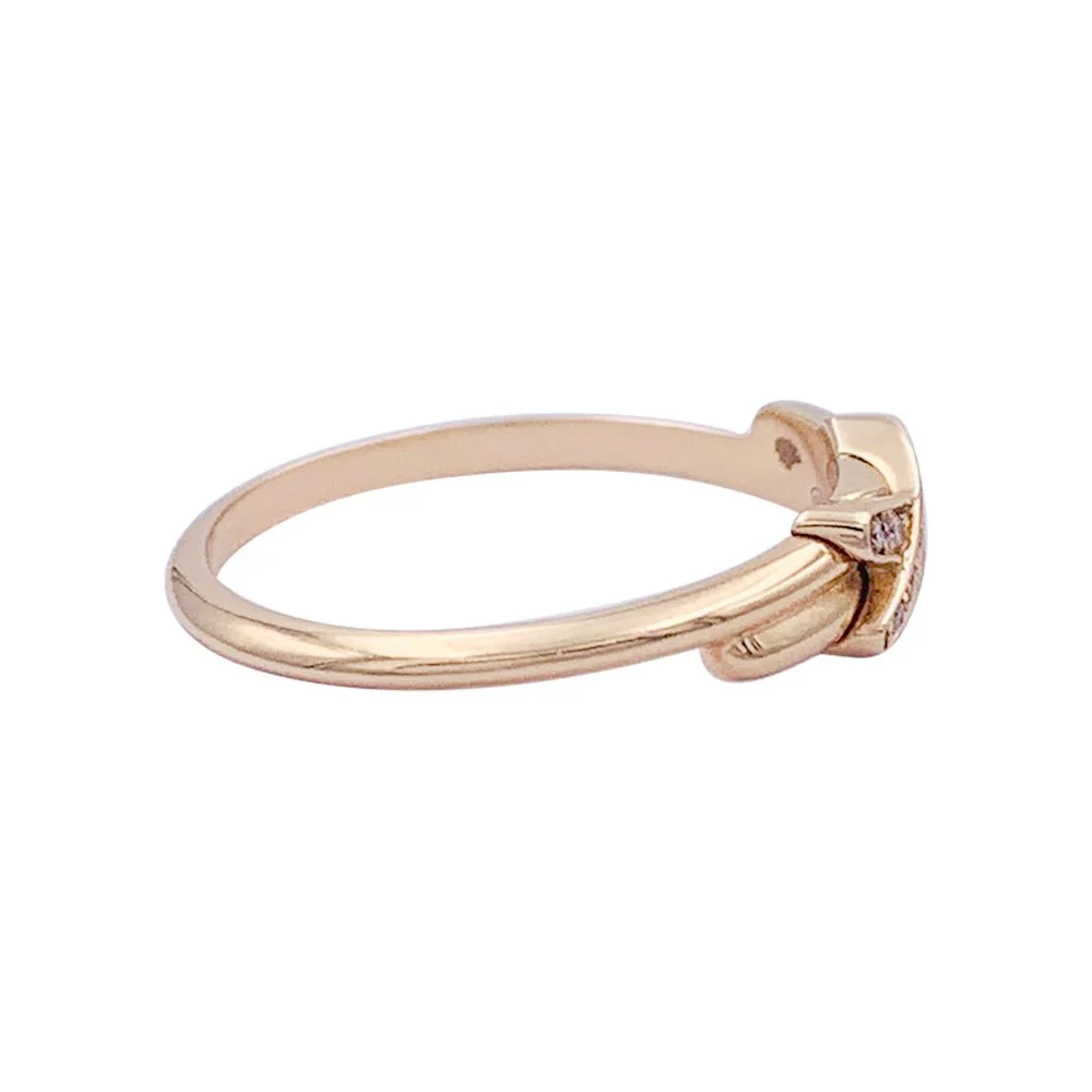 Bague  "Jeux de Liens" CHAUMET en or rose et diamants. - Image 3