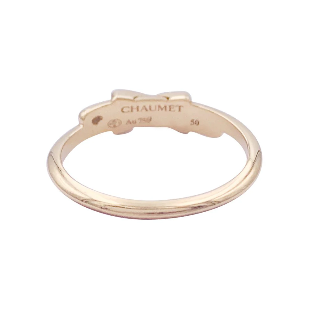 Bague  "Jeux de Liens" CHAUMET en or rose et diamants. - Image 4