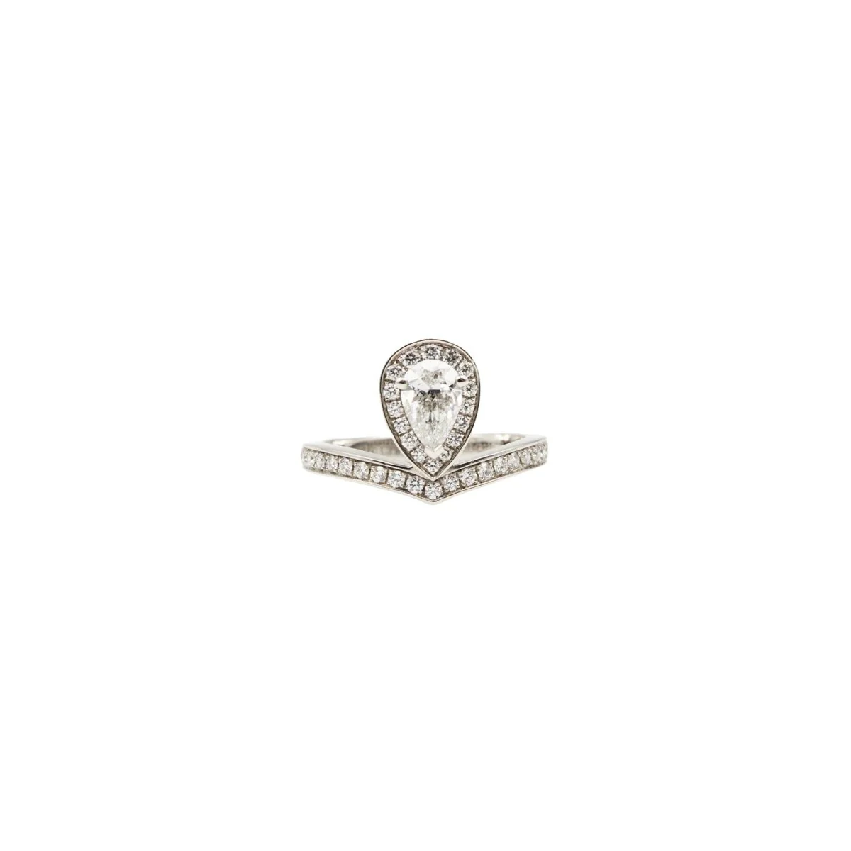 Bague Solitaire CHAUMET "Joséphine Aigrette" en platine et diamants - Image 4