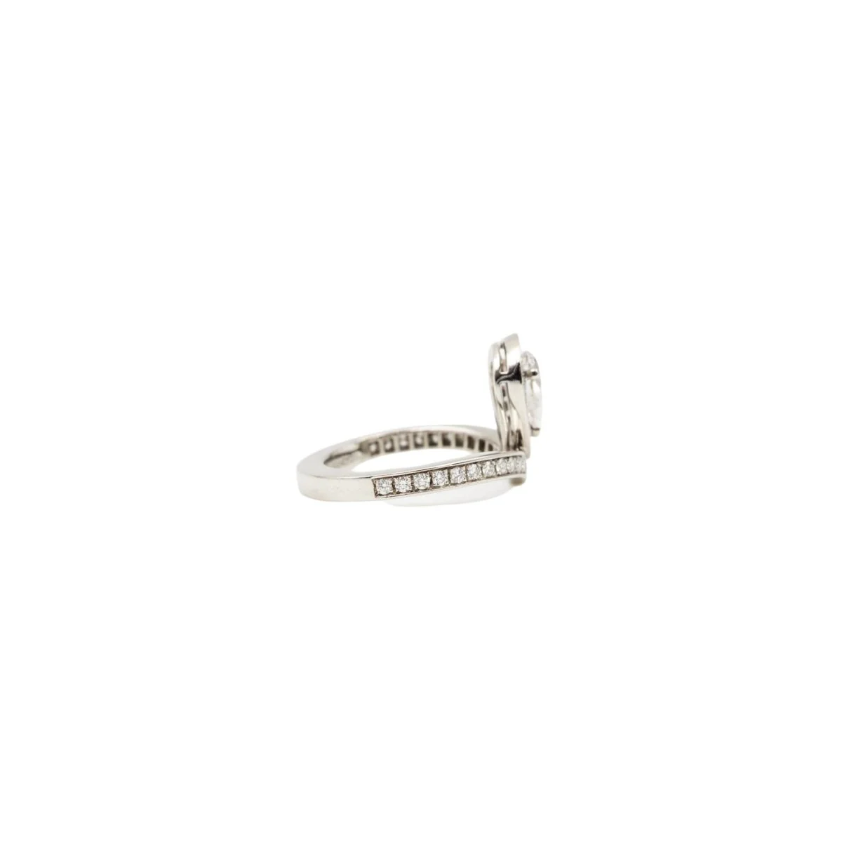 Bague Solitaire CHAUMET "Joséphine Aigrette" en platine et diamants - Image 5