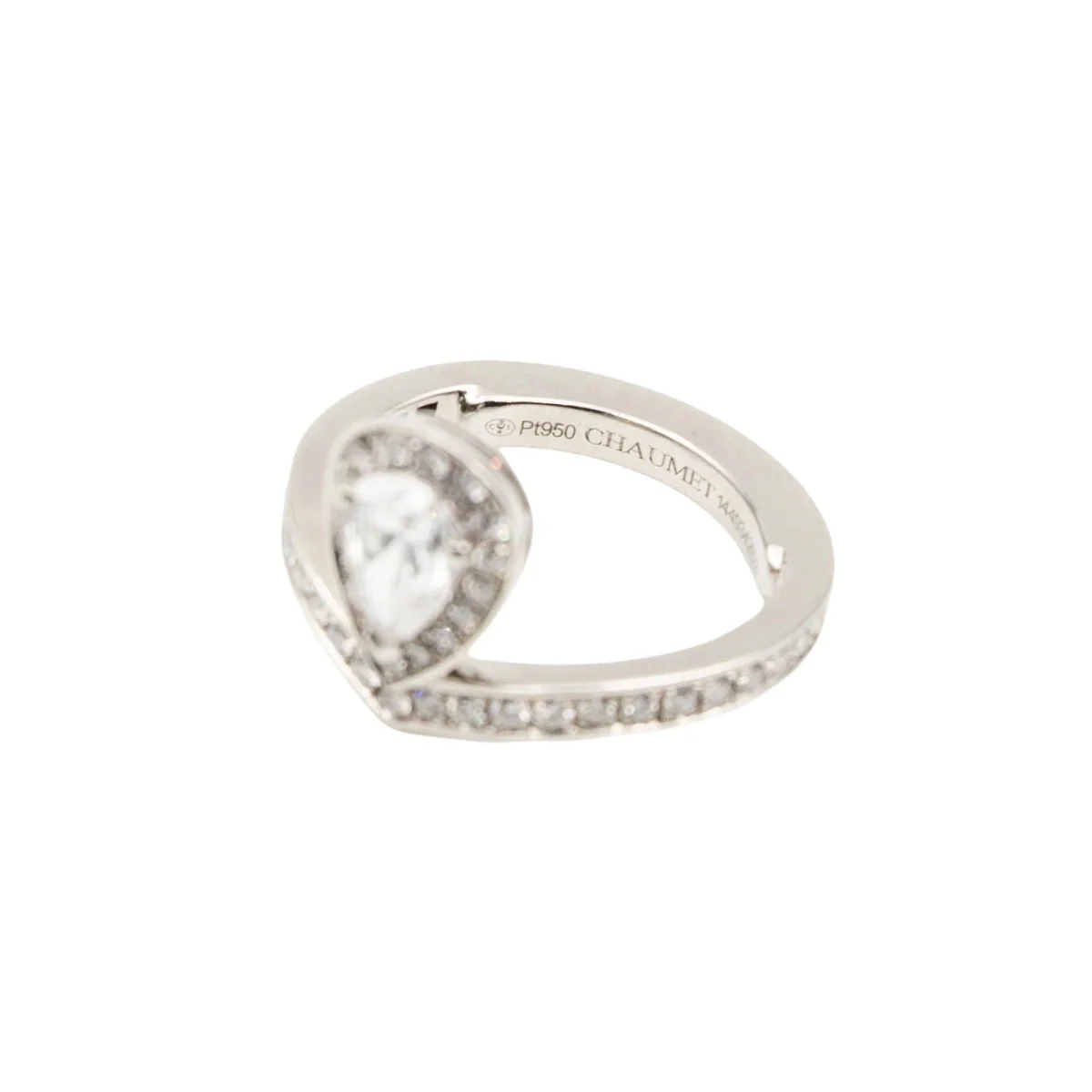 Bague Solitaire CHAUMET "Joséphine Aigrette" en platine et diamants - Image 7