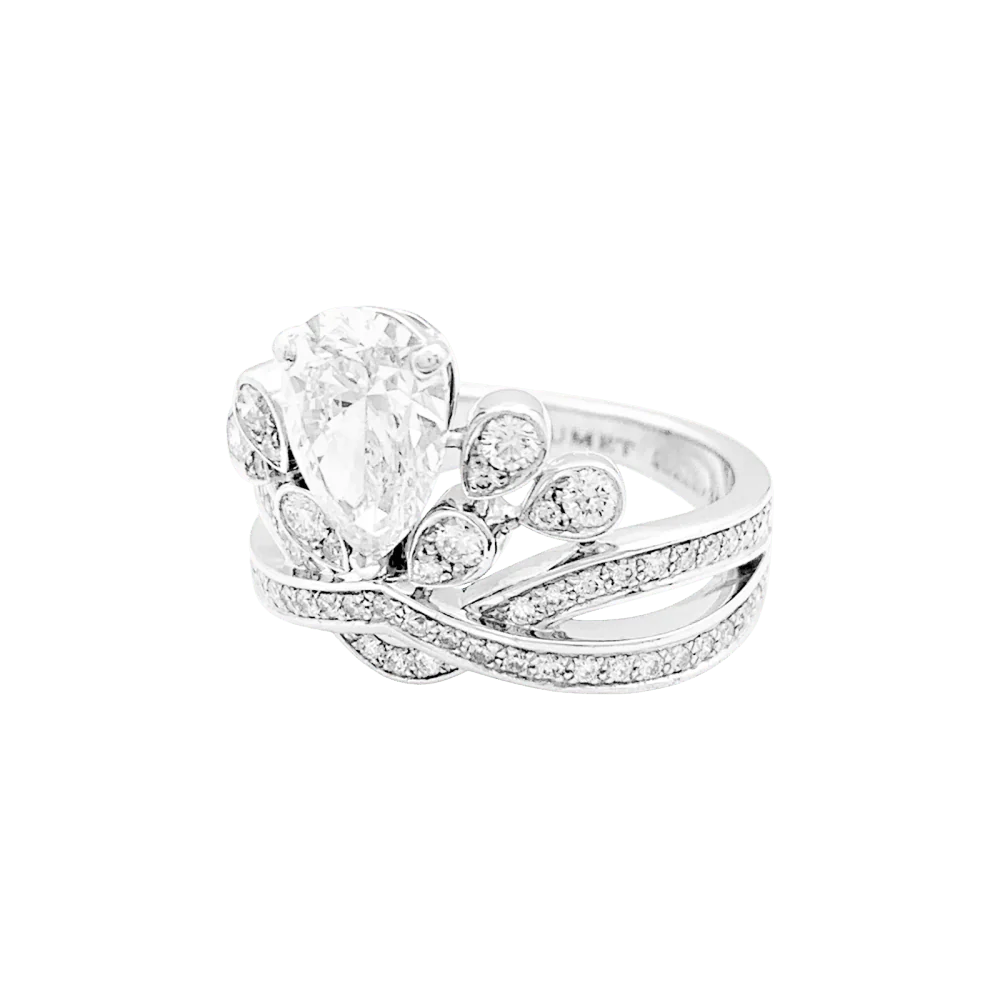 Bague Pavée CHAUMET "Joséphine Aigrette Impériale" en platine et diamants - Image 3