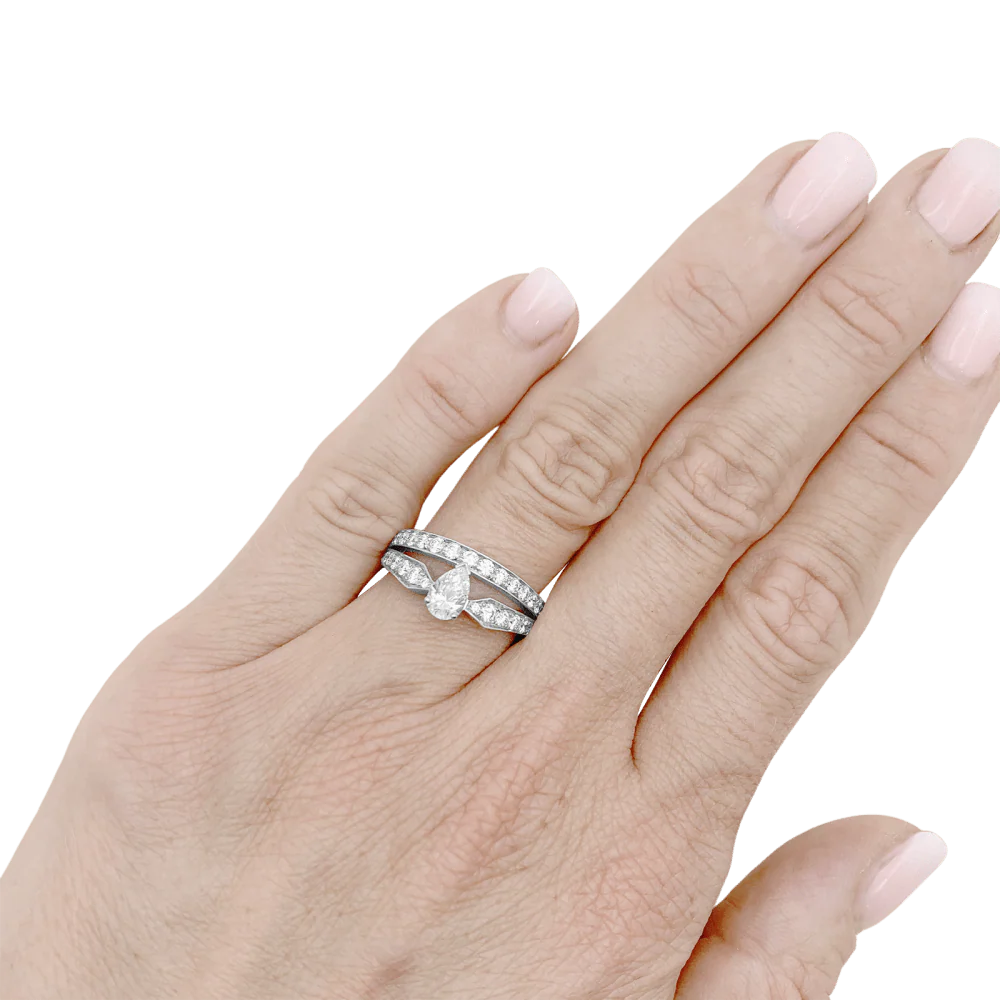 Bague CHAUMET "Joséphine Diadème" en or blanc et diamants - Image 2