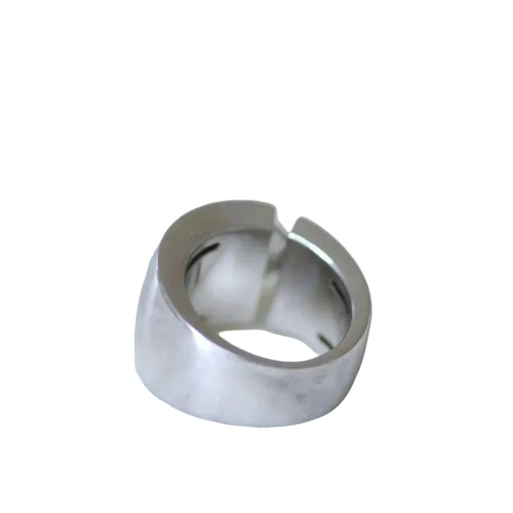 Bague Chaumet Liens croisés XL or blanc diamants - Image 4