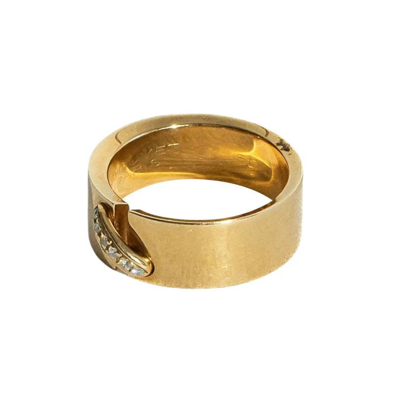 Bague Bandeau CHAUMET "Liens" en or jaune et diamants - Image 5