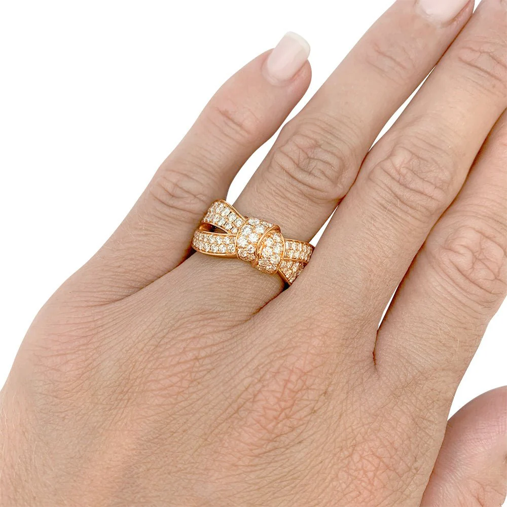 Bague Chaumet, "Liens Séduction", or rose et diamants - Image 10
