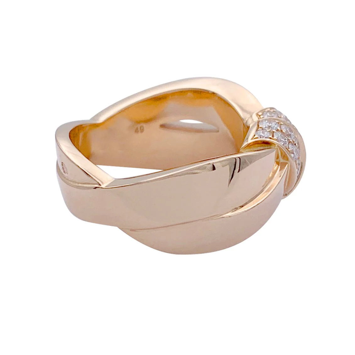 Bague CHAUMET "Liens Séduction" en or rose et diamants - Image 5