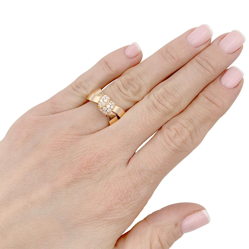 Bague CHAUMET "Liens Séduction" en or rose et diamants - Image 6