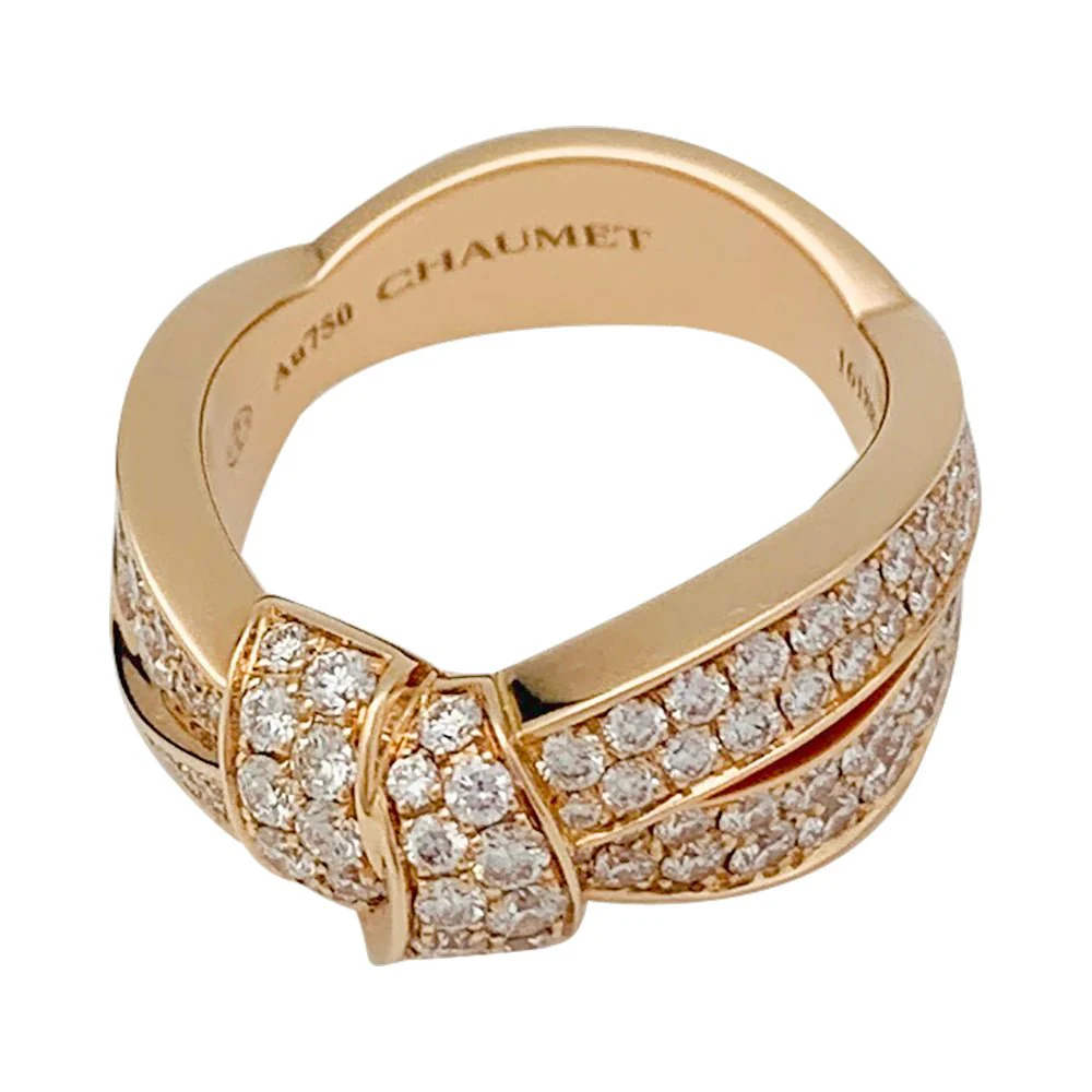 Bague Chaumet, "Liens Séduction", or rose et diamants - Image 3