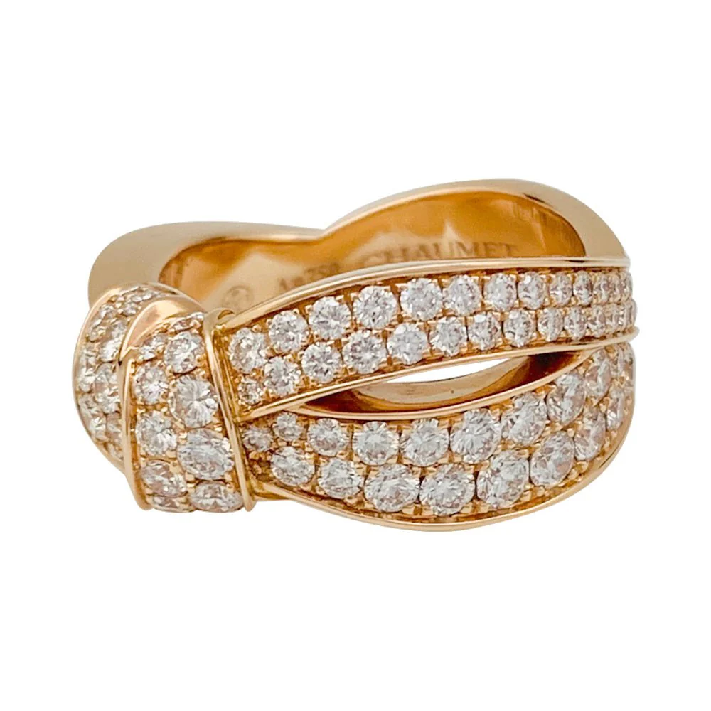 Bague Chaumet, "Liens Séduction", or rose et diamants - Image 5