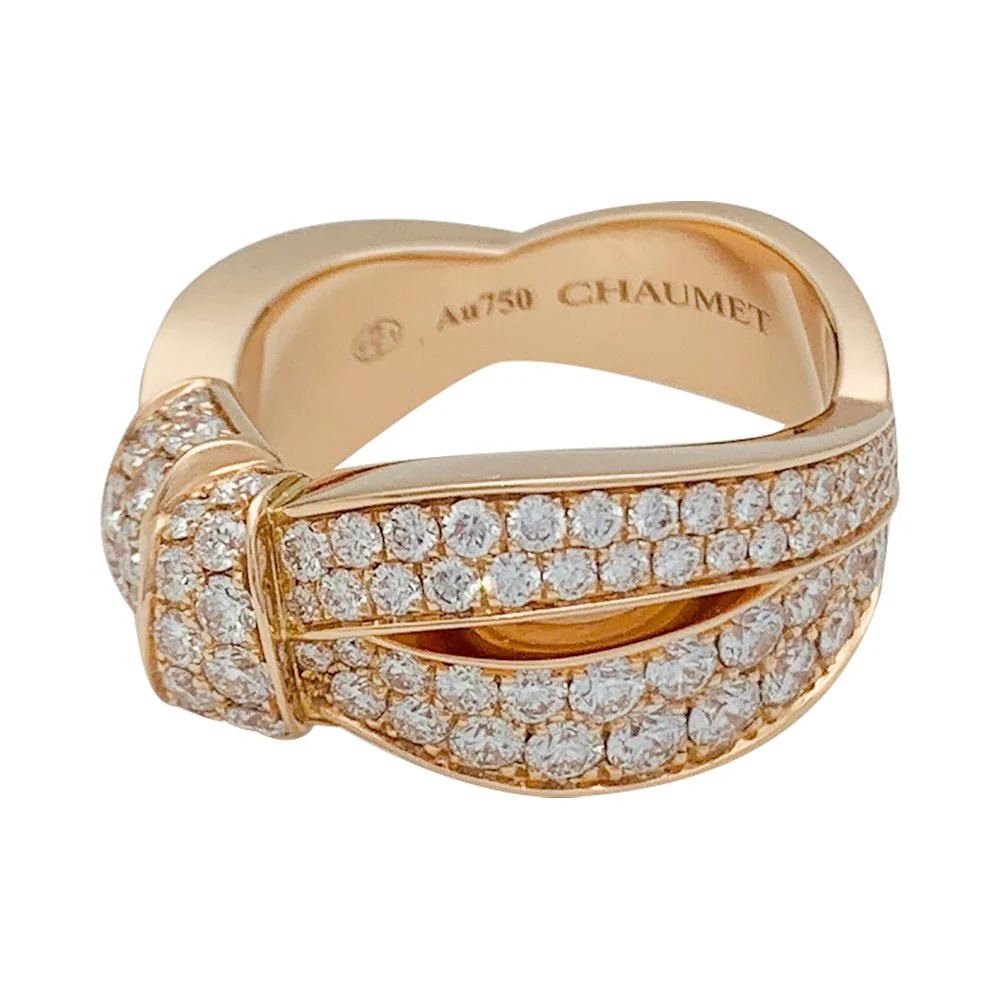 Bague Chaumet, "Liens Séduction", or rose et diamants - Image 6