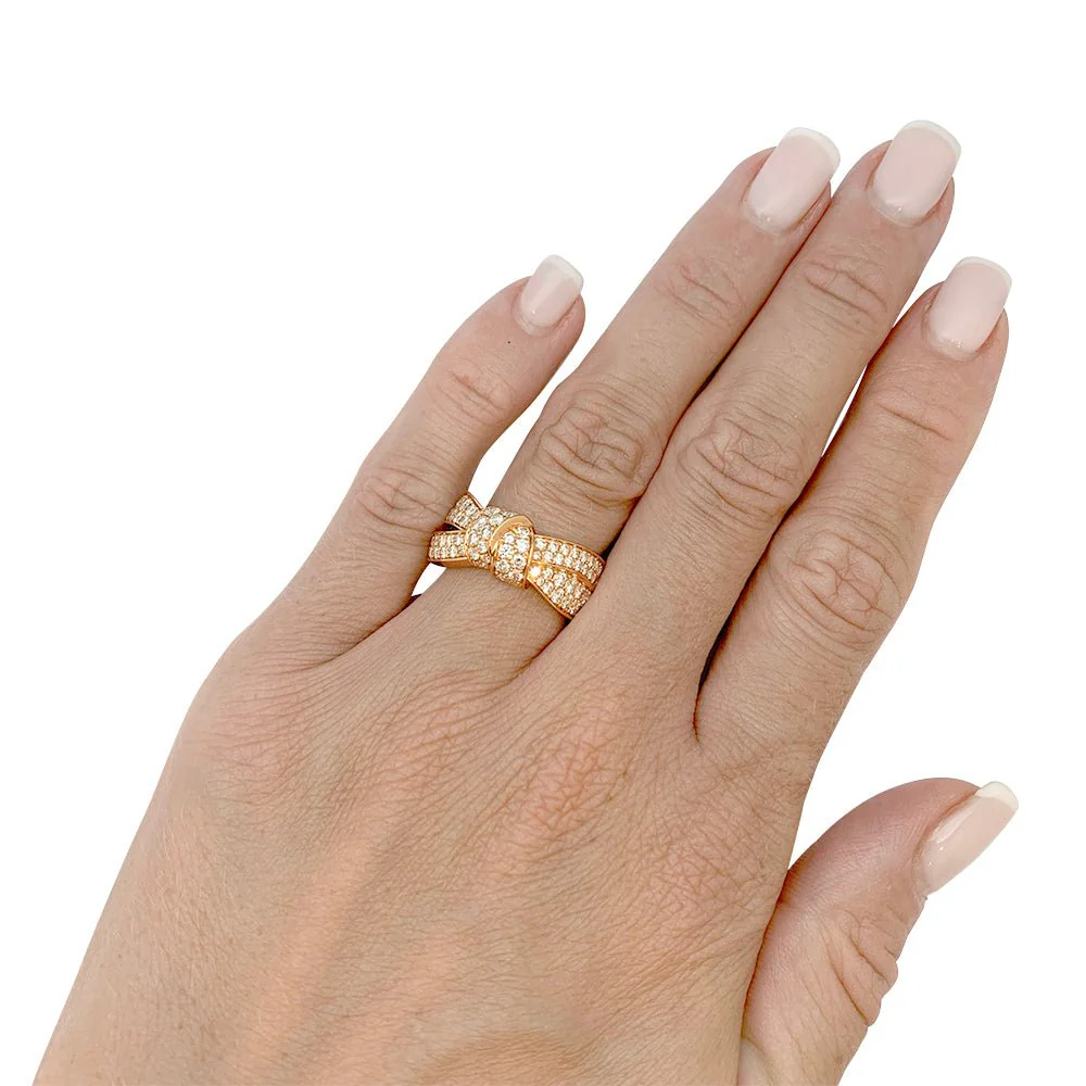 Bague Chaumet, "Liens Séduction", or rose et diamants - Image 8