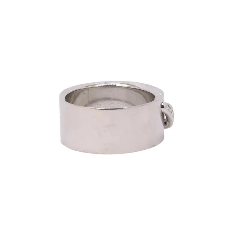 Bague Bandeau CHAUMET "Lien" en or blanc et diamants - Image 6