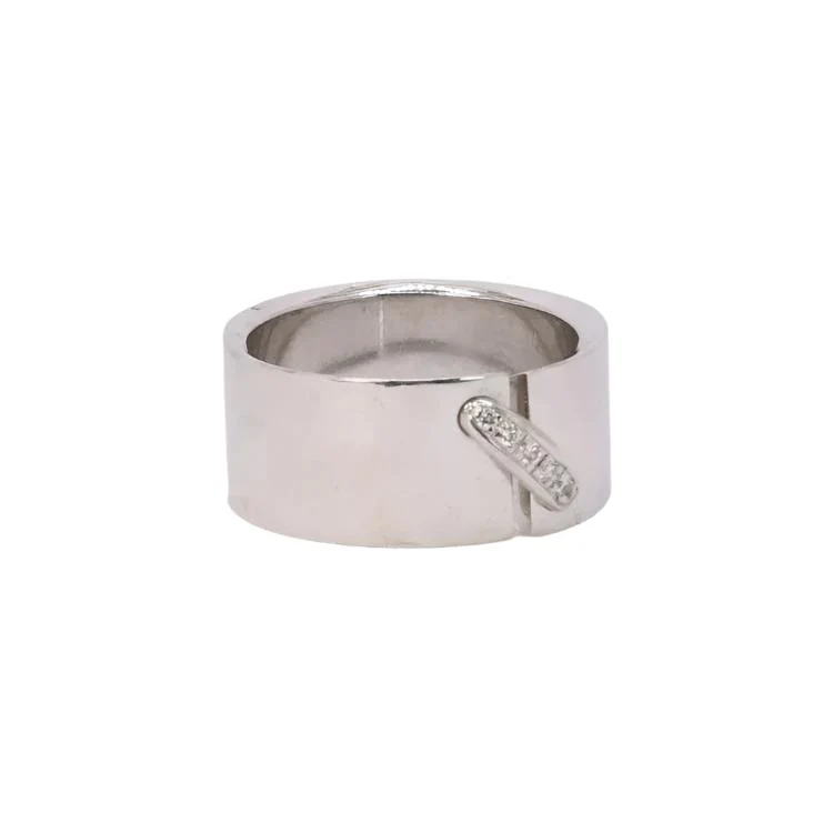 Bague Bandeau CHAUMET "Lien" en or blanc et diamants - Image 7