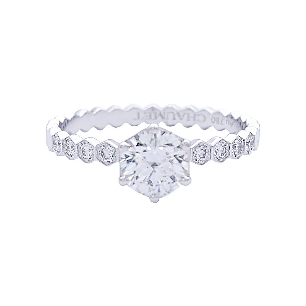 Bague Solitaire Chaumet "Bee my Love" en or blanc en diamants
