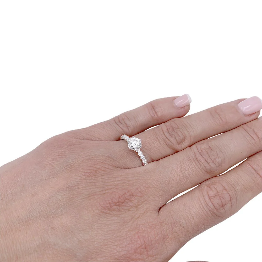 Bague Solitaire Chaumet "Bee my Love" en or blanc en diamants - Image 7