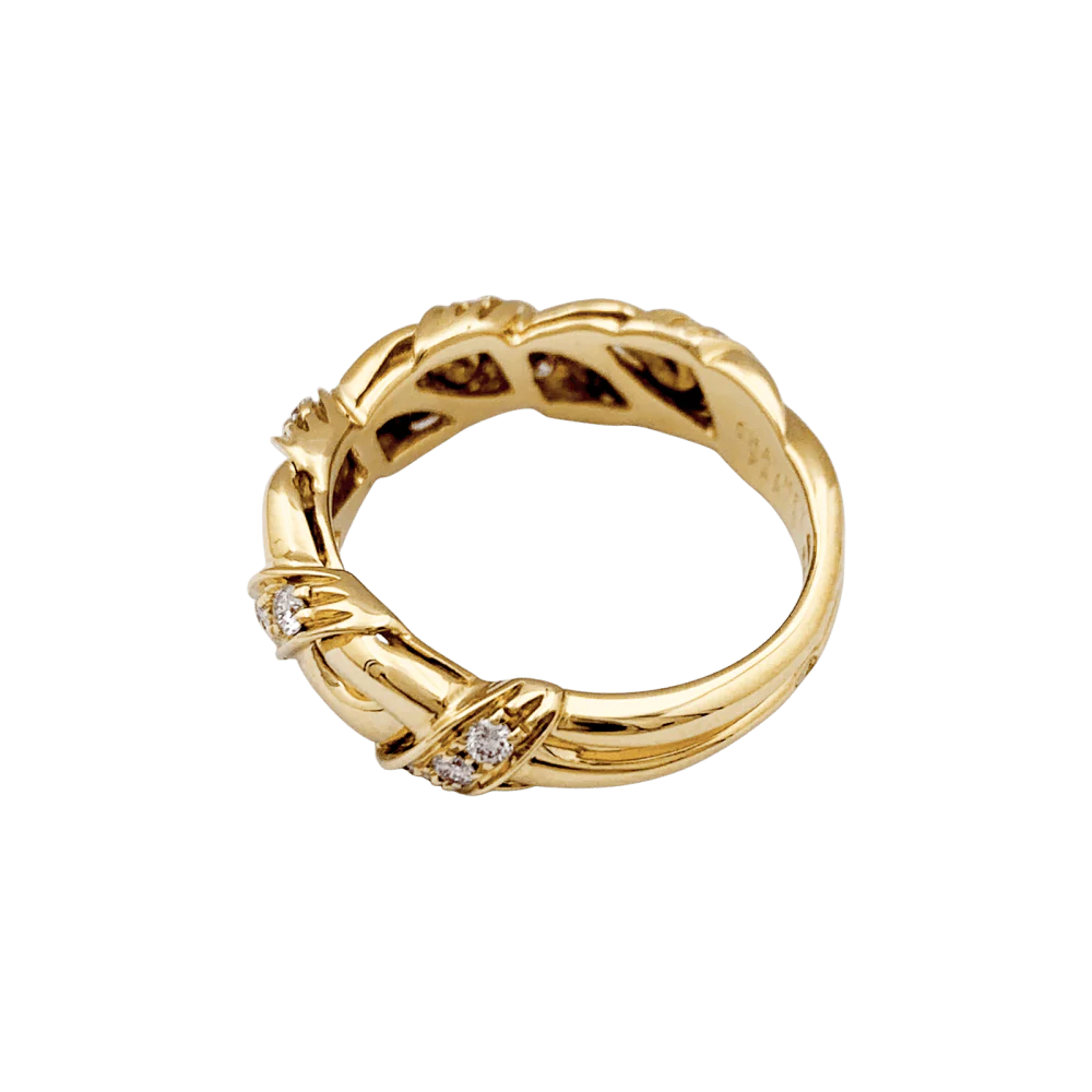 Bague CHAUMET en or jaune et diamants - Image 4