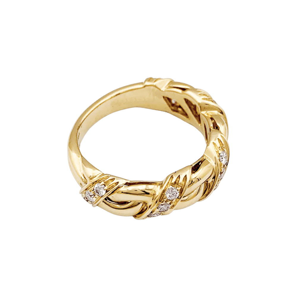Bague CHAUMET en or jaune et diamants - Image 5