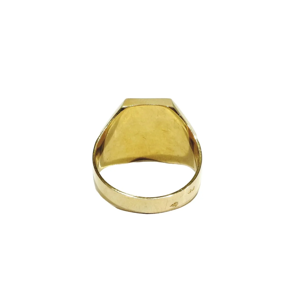 Bague Chevalière en or champagne - Image 4