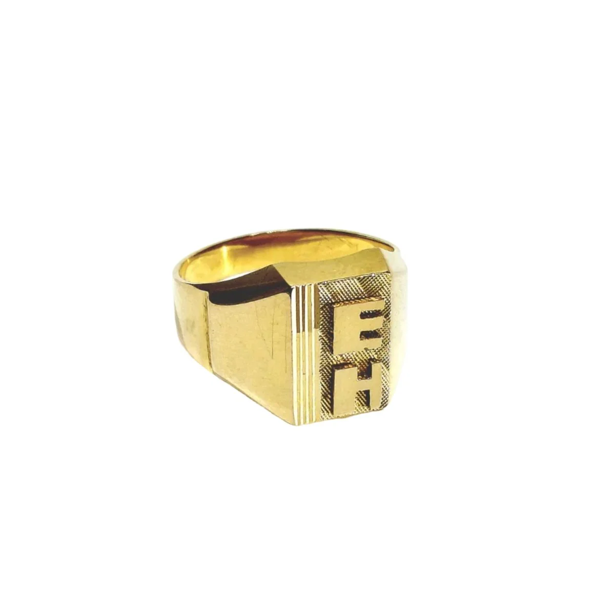 Bague Chevalière en or champagne - Image 5