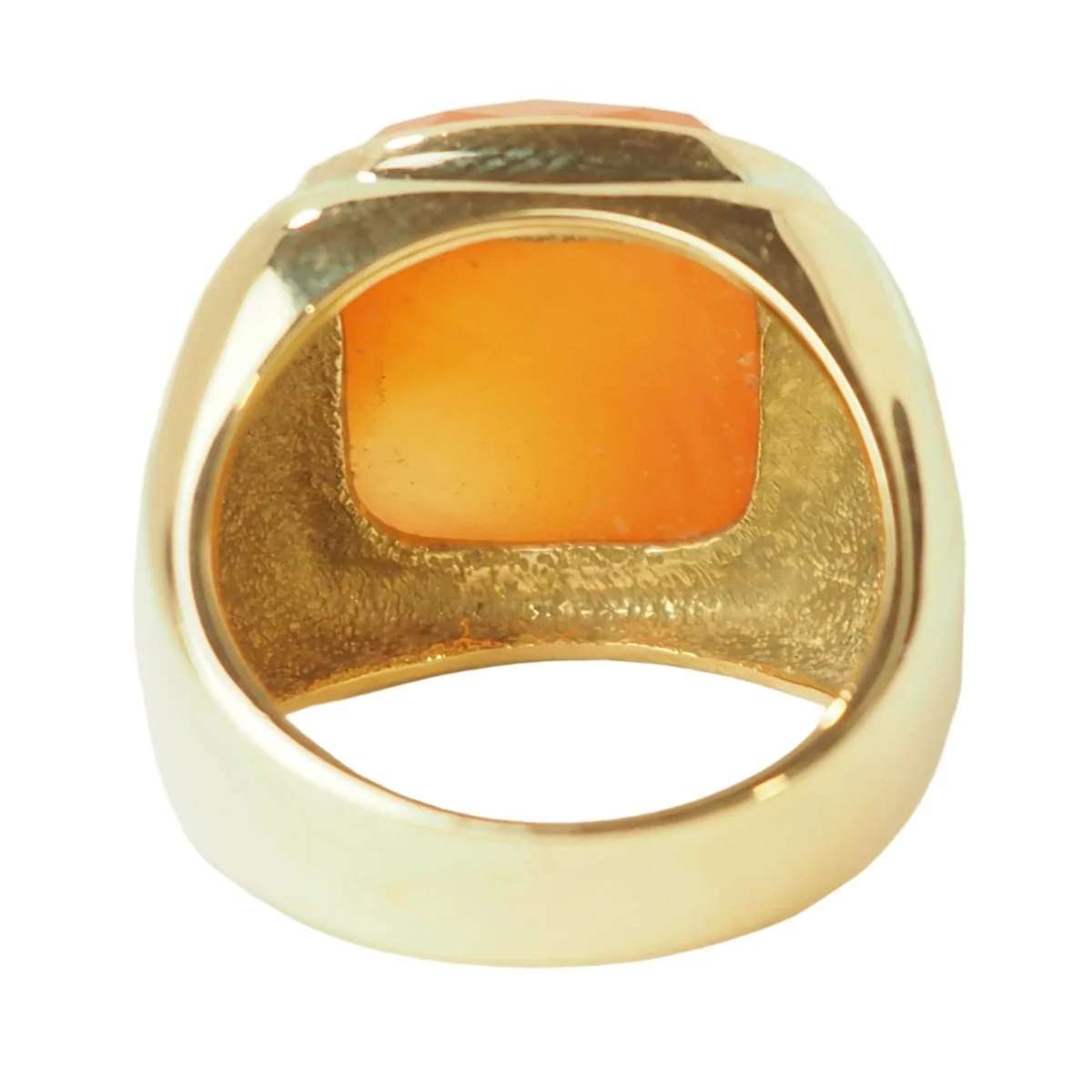 Bague Chevalière en or jaune et cornaline - Image 4